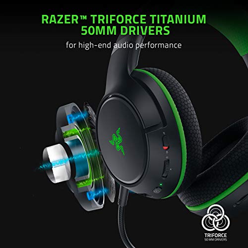 Razer Kaira Pro – Kabelloses Headset für Xbox Series X und mobiles Xbox-Gaming (TriForce Titanium 50-mm-Treiber, HyperClear-Supernierenmikrofon, dediziertes mobiles Mikrofon) Schwarz (erneuert) Bild 2