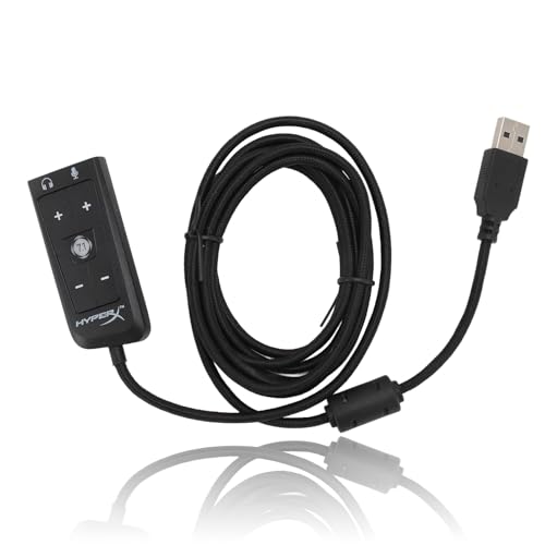 Dpofirs USB-Soundkarte, USB-zu-35-mm-Klinken-Audio-Adapter, Virtueller 7.1-Surround-Sound, USB-Adapter for HyperX Cloud II, for ps5, for Xbox Series X/S, for Xbox One,, Dpofirszsc5u9y0k7 Bild 1