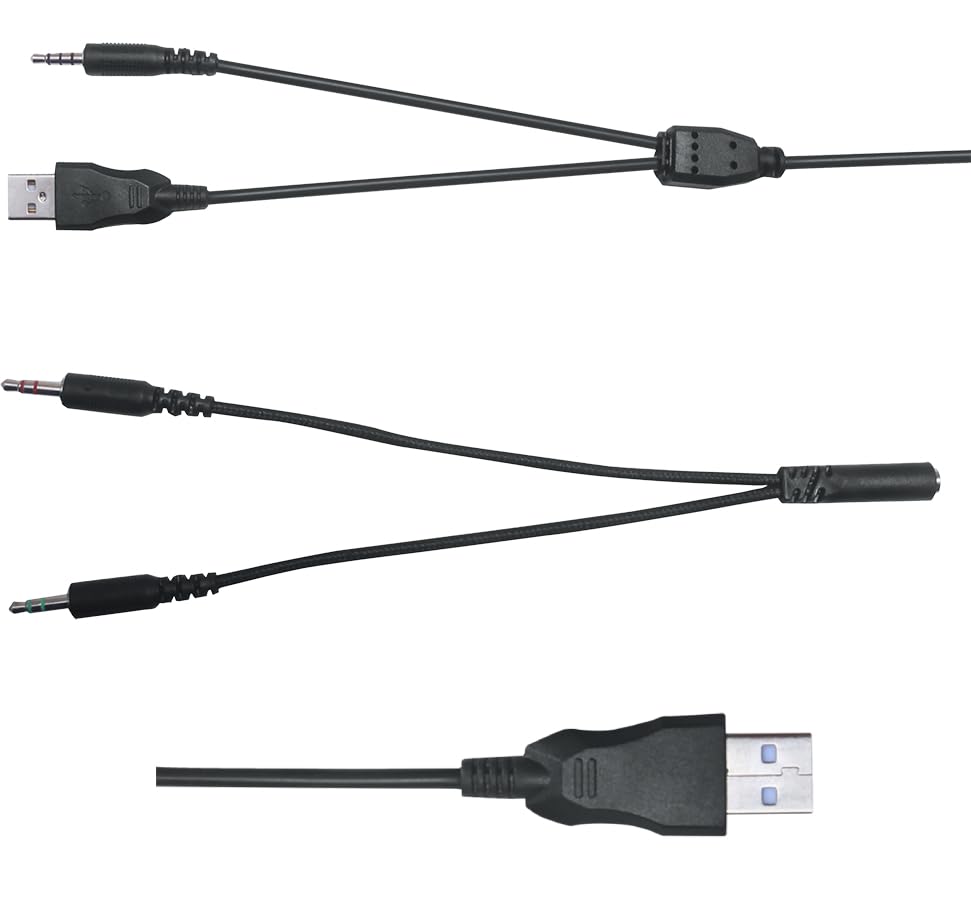 Speedlink Tyron - RGB Gaming Headset mit Mikrofon für PC PS4/PS5/ Xbox Series X/S/Switch, RGB Beleuchtung, mit Kabel 3,5mm Klinke, Y-Adapter, schwarz Bild 5
