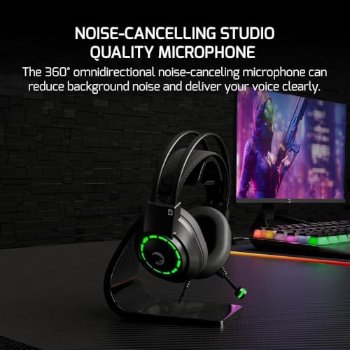 GAMEPOWER Voldon X Gaming Headset – 50mm Neodym-Treiber, AI-ENC Mikrofon, 3.5mm Klinke Kopfhörer kompatibel mit PS5, PS4, Xbox Series X/S, PC, Switch - Schwarz Bild 6