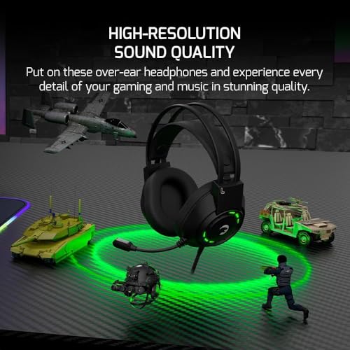 GAMEPOWER Voldon X Gaming Headset – 50mm Neodym-Treiber, AI-ENC Mikrofon, 3.5mm Klinke Kopfhörer kompatibel mit PS5, PS4, Xbox Series X/S, PC, Switch - Schwarz Bild 7