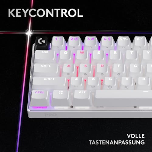 Logitech G PRO X 60 Lightspeed kabellose Gaming-Tastatur, Ultra-kompakte mechanische 60%-TKL-Tastatur für PC (QWERTZ DE) + PRO X Superlight 2 Lightspeed Kabellose Gaming-Maus - Weiß Bild 4