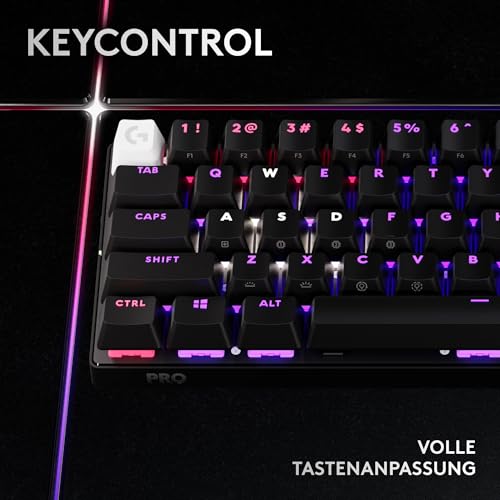 Logitech G PRO X 60 Lightspeed kabellose Gaming-Tastatur, Ultra-kompakte mechanische 60%-TKL-Tastatur für PC (QWERTZ DE) + PRO X Superlight 2 Lightspeed Kabellose Gaming-Maus - Schwarz Bild 4