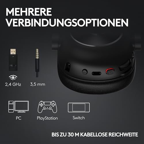 Logitech G PRO X 60 Lightspeed kabellose Gaming-Tastatur, Ultra-kompakte mechanische 60%-TKL-Tastatur für PC (QWERTZ DE) + PRO X 2 Lightspeed Wireless Gaming Headset - Weiß Bild 5