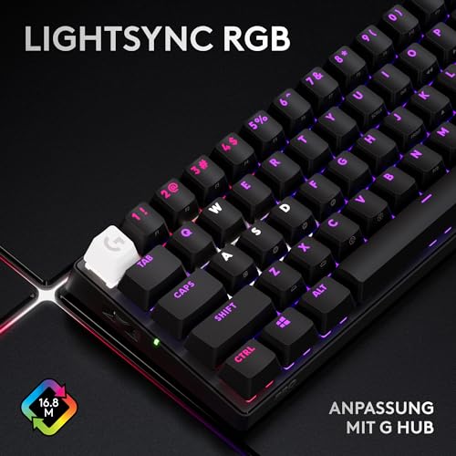 Logitech G PRO X 60 Lightspeed kabellose Gaming-Tastatur, Ultra-kompakte mechanische 60%-TKL-Tastatur für PC (QWERTZ DE) + PRO X 2 Lightspeed Wireless Gaming Headset - Schwarz Bild 2