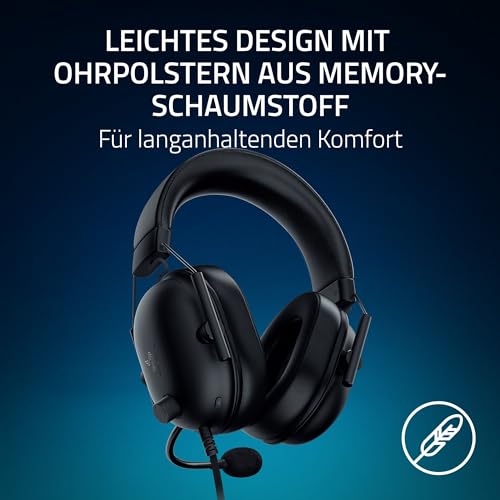Razer BlackShark V2 X (Playstation) - Kabelgebundenes E-Sport Headset für Playstation Konsole (250g, Nierenmikrofon, 50mm Treiber, Passive Geräuschunterdrückung, 3,5mm Anschluss) Schwarz Bild 5