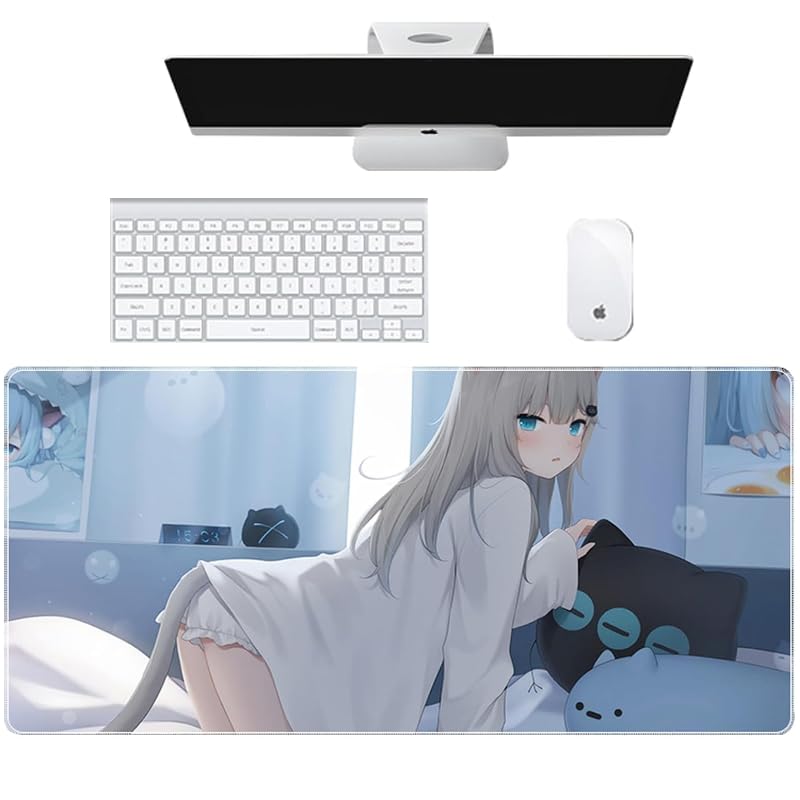 Gaming-Mauspad, 900 x 400 x 3 mm, rutschfest, Gamer, Mauspad, Anime, Schreibtischunterlage, Mausunterlage, Computer-Matte, Comic Girl Mouse Pad Bild 1