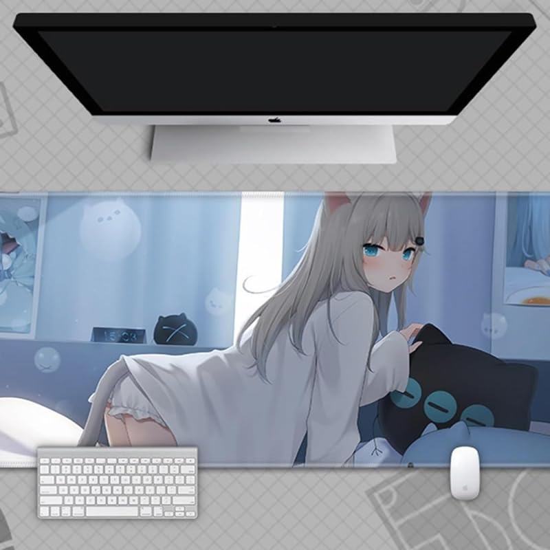 Gaming-Mauspad, 900 x 400 x 3 mm, rutschfest, Gamer, Mauspad, Anime, Schreibtischunterlage, Mausunterlage, Computer-Matte, Comic Girl Mouse Pad Bild 3