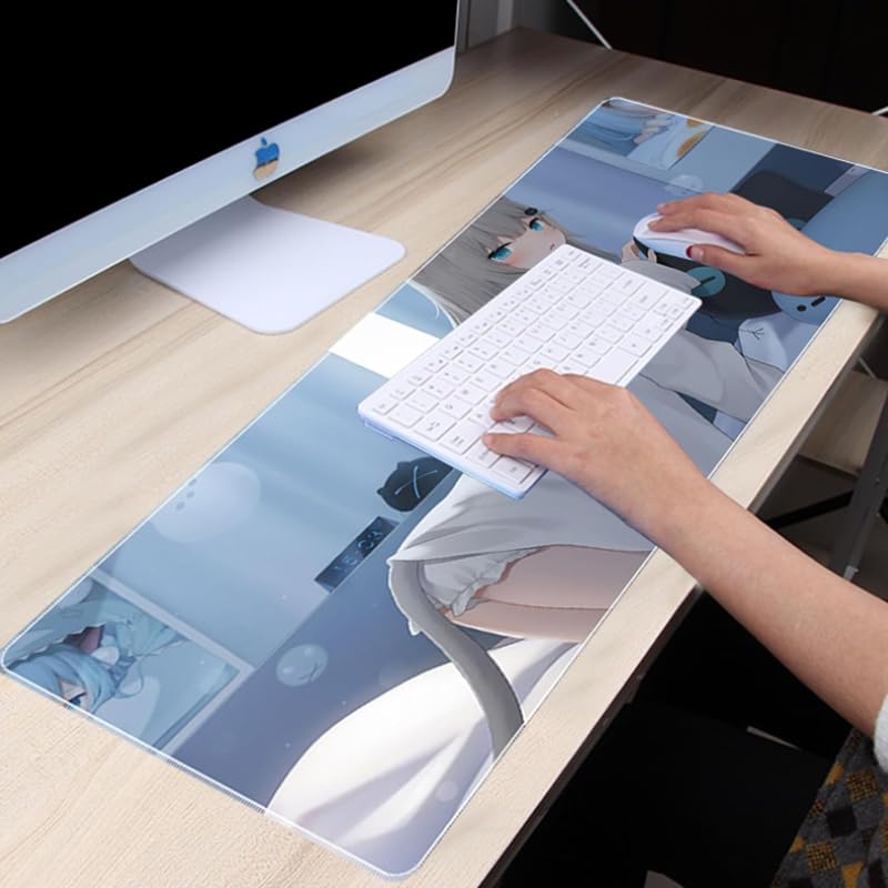 Gaming-Mauspad, 900 x 400 x 3 mm, rutschfest, Gamer, Mauspad, Anime, Schreibtischunterlage, Mausunterlage, Computer-Matte, Comic Girl Mouse Pad Bild 6