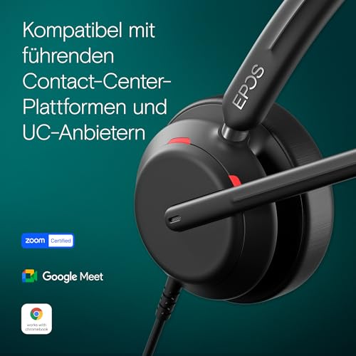 EPOS IMPACT 760 - Doppelseitiges USB C und USB A kabelgebundenes Büro Headset mit Noise Cancelling Mikrofon, In-Line-Steuerung, hochwertiger Klang, bequeme Passform, für Business und Home-Office Bild 4