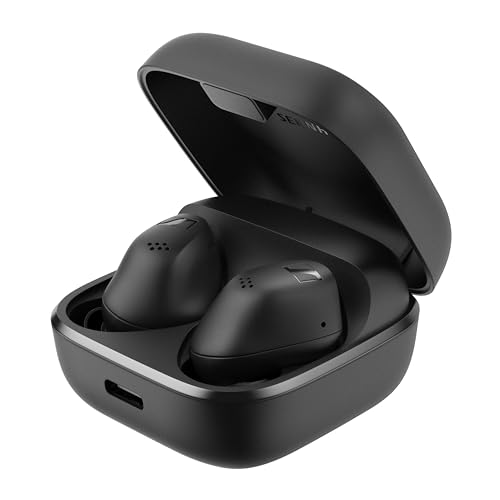 Sennheiser ACCENTUM True Wireless Ohrhörer – kristallklarer Sound mit Hybrid ANC, ergonomisches Design, 28 Std. Akkulaufzeit, Touch-Interface und Zwei-Mikrofon-System für Telefonate – Schwarz Bild 1