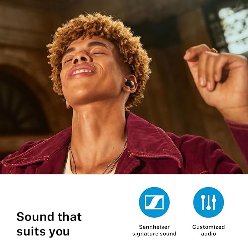 Sennheiser ACCENTUM True Wireless Ohrhörer – kristallklarer Sound mit Hybrid ANC, ergonomisches Design, 28 Std. Akkulaufzeit, Touch-Interface und Zwei-Mikrofon-System für Telefonate – Schwarz Bild 5