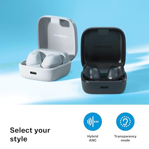 Sennheiser ACCENTUM True Wireless Ohrhörer – kristallklarer Sound mit Hybrid ANC, ergonomisches Design, 28 Std. Akkulaufzeit, Touch-Interface und Zwei-Mikrofon-System für Telefonate – Schwarz Bild 6