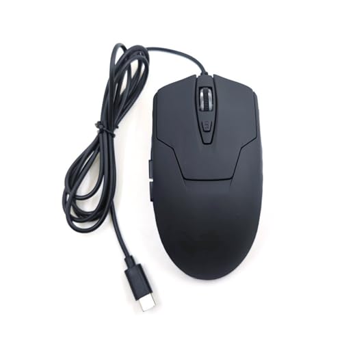 CBUS Kabelgebundene USB-C-Maus, 6 Tasten, leises Klicken, Computermaus, 4 DPI-Geschwindigkeiten, ergonomisch, LED-Hintergrundbeleuchtung, kompatibel mit Mac, Chromebook, HP, Dell XPS, ASUS, Surface, Bild 1