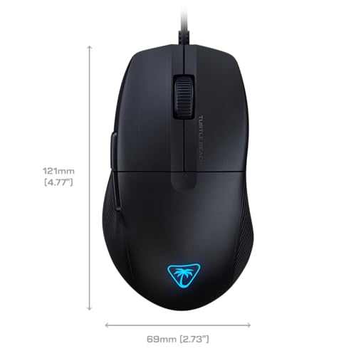 Turtle Beach Pure SEL – Ultraleichte, ergonomische RGB-Gaming-Maus, optischer 8K DPI-Sensor, mechanische Schalter, PTFE-Gleitelemente, RGB-Beleuchtung - Schwarz Bild 6