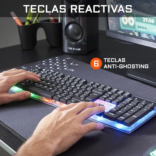 G-Lab Combo Yttrium - Set mit Tastatur und Maus, 3-in-1-Kombination mit QWERTY-Gaming-Tastatur, 105 Tasten, Gamer-Maus 2600 DPI, Gamer-Mauspad, PC/PS4/PS5 Bild 2