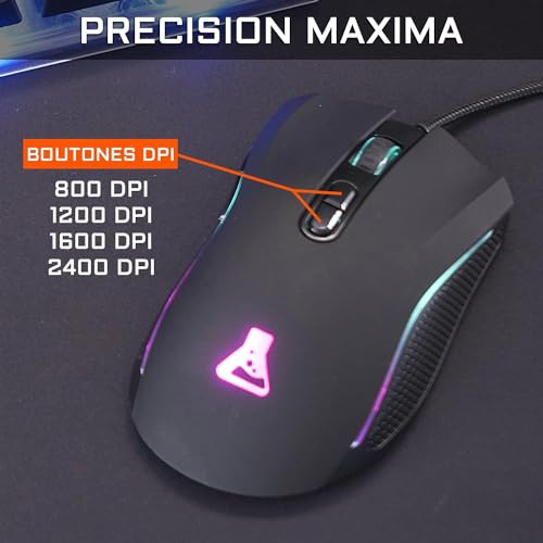 G-Lab Combo Yttrium - Set mit Tastatur und Maus, 3-in-1-Kombination mit QWERTY-Gaming-Tastatur, 105 Tasten, Gamer-Maus 2600 DPI, Gamer-Mauspad, PC/PS4/PS5 Bild 4