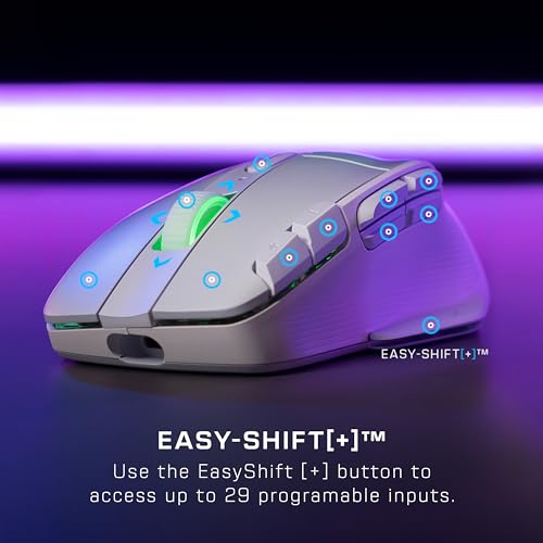 Turtle Beach Kone XP Air – Kabellose, anpassbare und ergonomische RGB-Gaming-Maus, Bluetooth, optischer Sensor 19K DPI, bis zu 100-Stunden-Akku und Ladestation - Weiß Bild 3