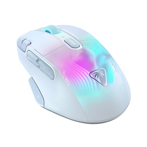 Turtle Beach Kone XP Air – Kabellose, anpassbare und ergonomische RGB-Gaming-Maus, Bluetooth, optischer Sensor 19K DPI, bis zu 100-Stunden-Akku und Ladestation - Weiß Bild 7