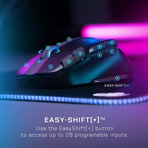 Turtle Beach Kone XP Air – Kabellose, anpassbare und ergonomische RGB-Gaming-Maus, Bluetooth, optischer Sensor 19K DPI, bis zu 100-Stunden-Akku und Ladestation - Schwarz Bild 3