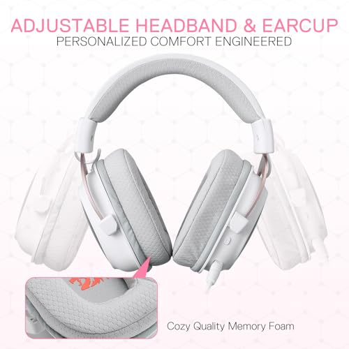 Redragon H510 PRO 3-Modus-RGB-Gaming-Headset – 7.1-Surround-Sound – 53-mm-Audiotreiber in Memory Foam-Ohrpolstern mit strapazierfähigem Stoffbezug – Kopfhörer für mehrere Plattformen Bild 5