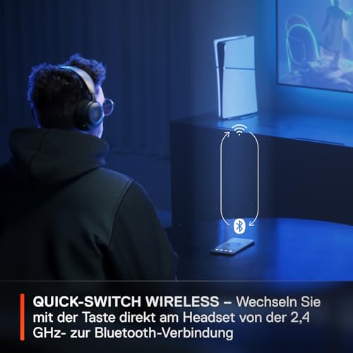 SteelSeries Arctis Nova 5 Wireless - Gaming Headset- Multi-System -PC,PS5 - Magnetische Neodym-Treiber -Über 100 Audio Presets - 60H Akkulaufzeit - 2,4 GHz oder BT-ClearCast Gen2.X-Mik Bild 3