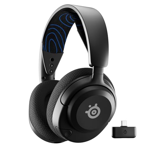 SteelSeries Arctis Nova 5P Wireless PS5 Gaming Headset – Für PS5, PC, Handy – Magnetische Neodym-Treiber – 100+ Audio Presets – 60 Std. Akkulaufzeit – 2,4 GHz oder BT-ClearCast Gen2.X Mik Bild 1