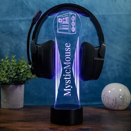 Personalisierte LED Kopfhörerhalterung, Gaming Dekoration Geschenkidee für Gamer und Zocker, 000000004 Bild 6