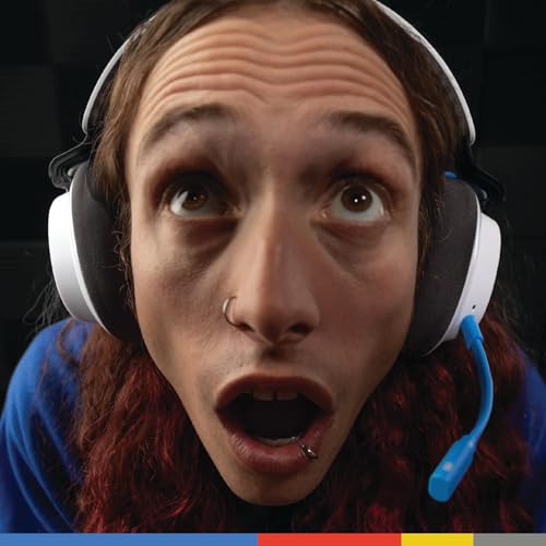 Skullcandy SLYR Pro Wireless Over-Ear Gaming Headset mit USB-A-Sender mit Besonders Niedriger Latenz für Playstation, Xbox, PC oder Nintendo Switch - White/Blau Bild 6