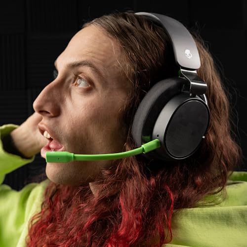 Skullcandy SLYR Pro Wireless Over-Ear Gaming Headset mit USB-A-Sender mit Besonders Niedriger Latenz für Xbox, PC oder Nintendo Switch oder PlayStation - Schwarz/Grün Bild 5