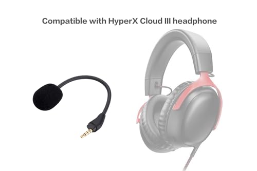 Ersatz-Spielmikrofon für HyperX Cloud III 3 Gaming-Headset, abnehmbares 3,5-mm-Bügelmikrofon Bild 2