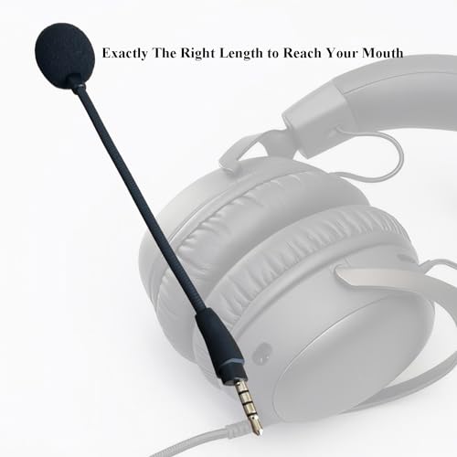 Ersatz-Mikrofon passend für kabelgebundenes und kabelloses HyperX Cloud 3 III Gaming-Headset, abnehmbares geräuschunterdrückendes kristallklares Sound-Spielmikrofon Bild 4