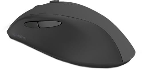 Speedlink AXON - Silent Wireless PC Maus kabellos, leiser klick, mit Akku wiederaufladbar USB-C, antibakterielle Oberfläche gummiert, ergonomisch, 2.4GHz, bis 1600dpi, schwarz Bild 3