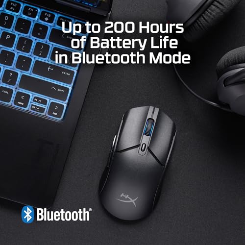HyperX Pulsefire Haste 2 Core Wireless - Gaming-Maus für PC, Lange Akkulaufzeit, leicht, benutzerdefinierter Kernsensor, duale drahtlose Konnektivität, Weiß Bild 4