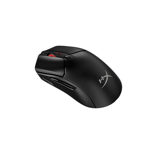 HyperX Pulsefire Haste 2 Core Wireless Gaming-Maus – Leichtgewicht mit 2,4 GHz & Bluetooth, bis zu 100 Std. Akkulaufzeit, 12000 DPI, RGB, für PC & Konsole, Schwarz Bild 1