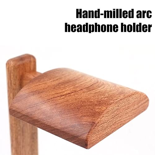 Kopfhörerständer Kopfhörerständer – Headset-Ständer for den Schreibtisch, universeller Gaming-Kopfhörerhalter, Palisander-Headset-Aufhänger, Desktop-Kopfhörer-Ausstellungsregal, Headsets-Aufbewahrungs Bild 4