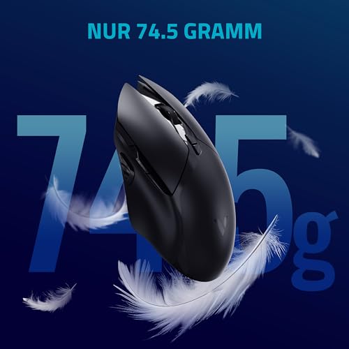 Rapoo V30PRO kabellose 2,4 GHz High-Performance Gaming-Maus mit 26000 DPI optischem Sensor, 50 G Beschleunigung, 650 IPS, bis zu 160h Akkulaufzeit, PC/Mac - Schwarz Bild 5