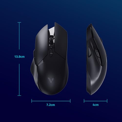 Rapoo V30PRO kabellose 2,4 GHz High-Performance Gaming-Maus mit 26000 DPI optischem Sensor, 50 G Beschleunigung, 650 IPS, bis zu 160h Akkulaufzeit, PC/Mac - Schwarz Bild 7