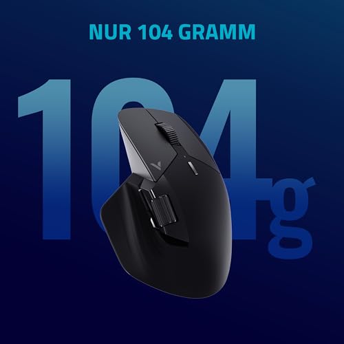 Rapoo VT0PRO kabellose 2,4 GHz High-Performance Gaming-Maus mit 26000 DPI optischem Sensor, 50 G Beschleunigung, 650 IPS, bis zu 160h Akkulaufzeit, PC/Mac - Schwarz Bild 5