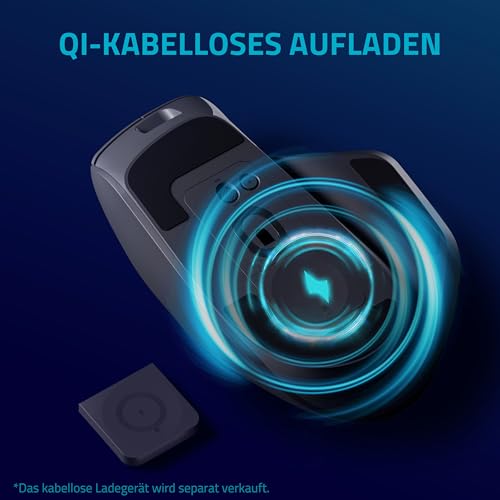 Rapoo VT0PRO kabellose 2,4 GHz High-Performance Gaming-Maus mit 26000 DPI optischem Sensor, 50 G Beschleunigung, 650 IPS, bis zu 160h Akkulaufzeit, PC/Mac - Schwarz Bild 6