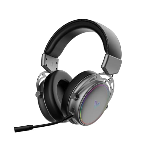 Rapoo VH800 kabelloses Gaming Over-Ear Headset, Flexibles Mikrofon mit Stummschaltung, Ohrpolster Kunstleder, 46h Akku, Headphone Bluetooth und 2,4Ghz PC/Mac/Xbox One/PS4/Nintendo Switch - Space Grey Bild 1