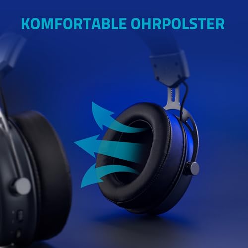 Rapoo VH800 kabelloses Gaming Over-Ear Headset, Flexibles Mikrofon mit Stummschaltung, Ohrpolster Kunstleder, 46h Akku, Headphone Bluetooth und 2,4Ghz PC/Mac/Xbox One/PS4/Nintendo Switch - Space Grey Bild 5