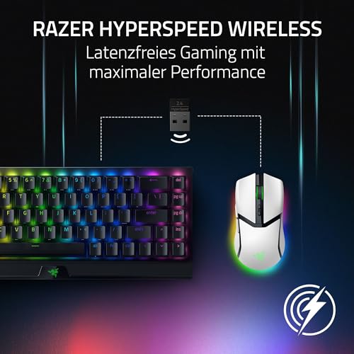 Razer Cobra Pro - kabellose Gaming-Maus mit RGB - Optischer Focus Pro Sensor mit 30K DPI (10 Anpassbare Tasten, HyperSpeed Wireless Polling 8K Hz, Bluetooth, Chroma-Beleuchtung mit 11 Zonen) Weiß Bild 6