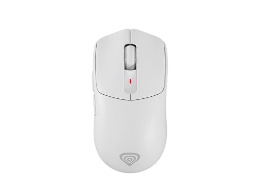 Genesis Zircon 500 G2 Wireless Gaming Maus – 10.000 DPI Pixart PMW3325, 2,4 GHz/BT 5.0/USB-C, 52 g Ultraleicht, mechanische Huano 90M Switches, 6 Tasten, Makros & Software, PC/Windows/Linux, Weiß Bild 2