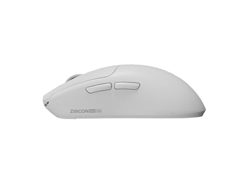 Genesis Zircon 500 G2 Wireless Gaming Maus – 10.000 DPI Pixart PMW3325, 2,4 GHz/BT 5.0/USB-C, 52 g Ultraleicht, mechanische Huano 90M Switches, 6 Tasten, Makros & Software, PC/Windows/Linux, Weiß Bild 4