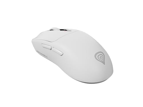 Genesis Zircon 500 G2 Wireless Gaming Maus – 10.000 DPI Pixart PMW3325, 2,4 GHz/BT 5.0/USB-C, 52 g Ultraleicht, mechanische Huano 90M Switches, 6 Tasten, Makros & Software, PC/Windows/Linux, Weiß Bild 5