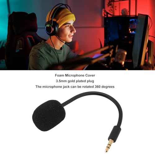 Gaming-Headset-Mikrofon, Professioneller Mikrofon-Ersatz mit 360-Grad-Drehung, 3,5-mm-Klinkenstecker, Plug-and-Play, für Barracuda X Bild 2