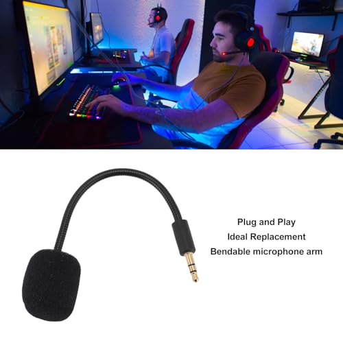 Gaming-Headset-Mikrofon, Professioneller Mikrofon-Ersatz mit 360-Grad-Drehung, 3,5-mm-Klinkenstecker, Plug-and-Play, für Barracuda X Bild 3