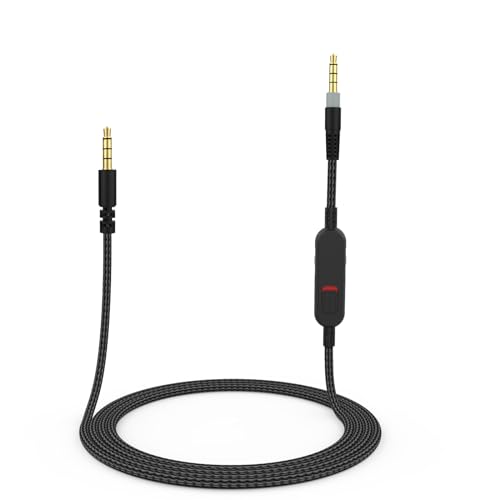 Ersatz-Cloud-Alpha-Kabel, Audiokabel mit Stummschaltung und Lautstärkeregler, kompatibel mit Kingston Cloud Alpha und Cloud Mix Gaming-Headset, Schwarz Bild 1