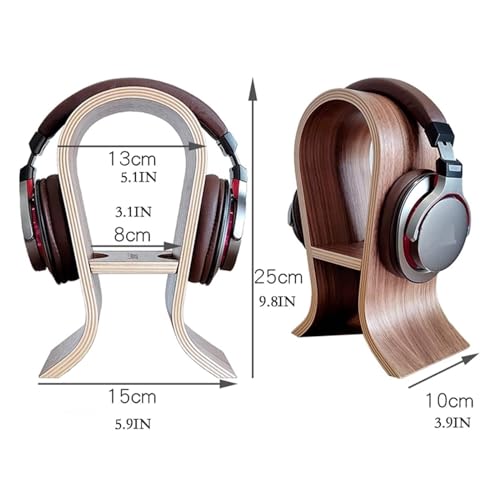 Kopfhörerhalter Kopfhörerständer Walnuss-Finish, Gaming-Kopfhörer-Display, Kreatives Computer-Kopfhörer-Regal, PC-Gaming Headset Halterung Headset Ständer Bild 3